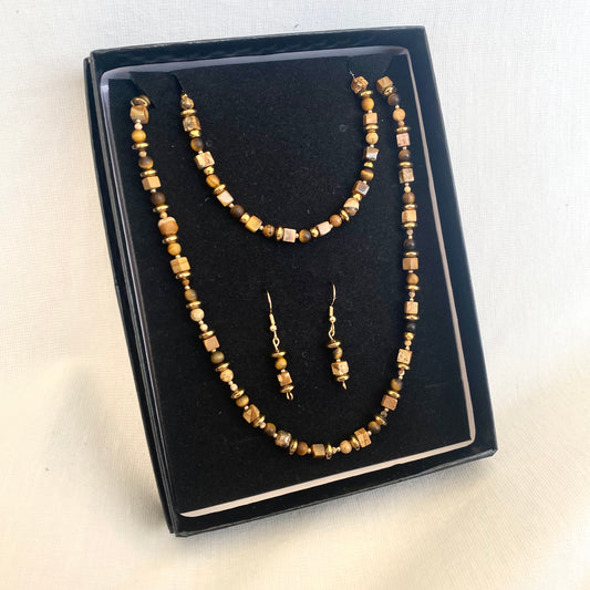 Coffret oeil de tigre 4 pièces